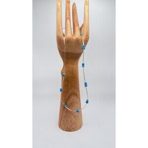 Liquid Sterling Silver Turquoise Chip Necklace 18”